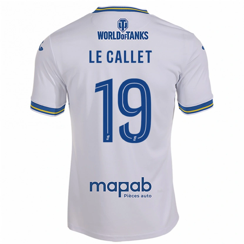Danxen Dzieci Tiago Le Callet #19 Biało-Błękitny Wyjazdowa Koszulka 2025/26 Koszulki Klubowe