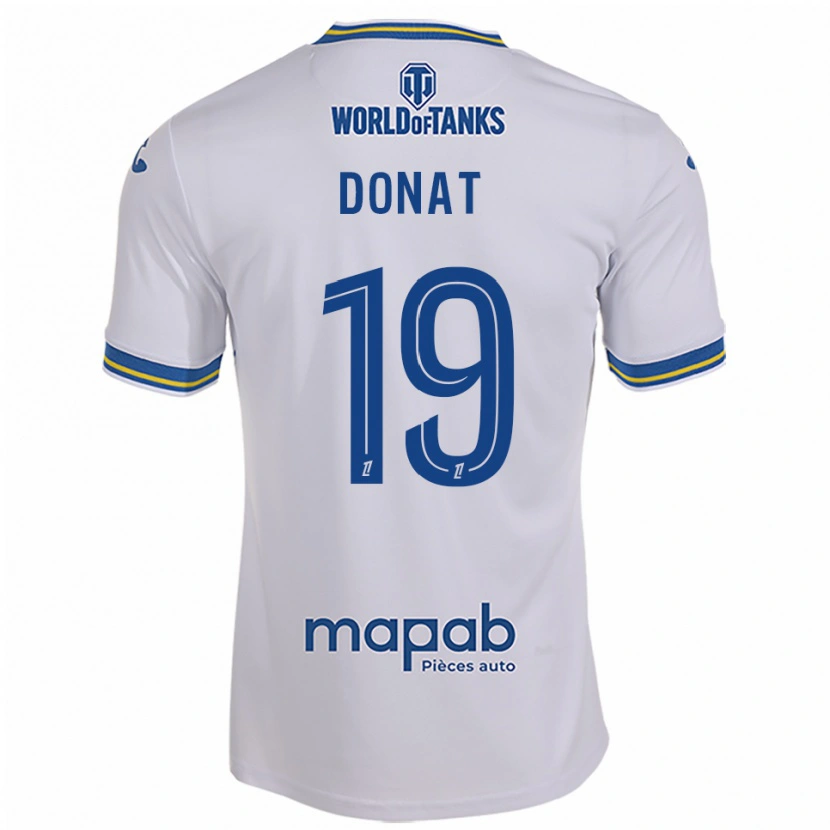 Danxen Dzieci Noa Donat #19 Biało-Błękitny Wyjazdowa Koszulka 2025/26 Koszulki Klubowe