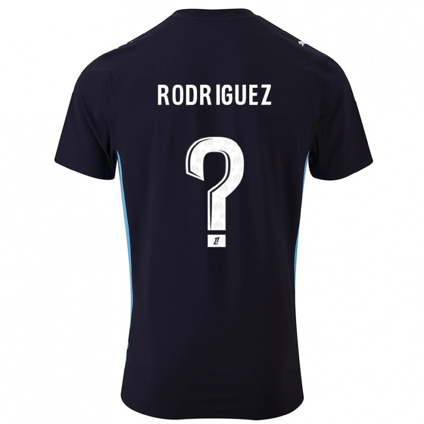 Danxen Dzieci Ruben Rodriguez #0 Czarno-Błękitny Wyjazdowa Koszulka 2025/26 Koszulki Klubowe