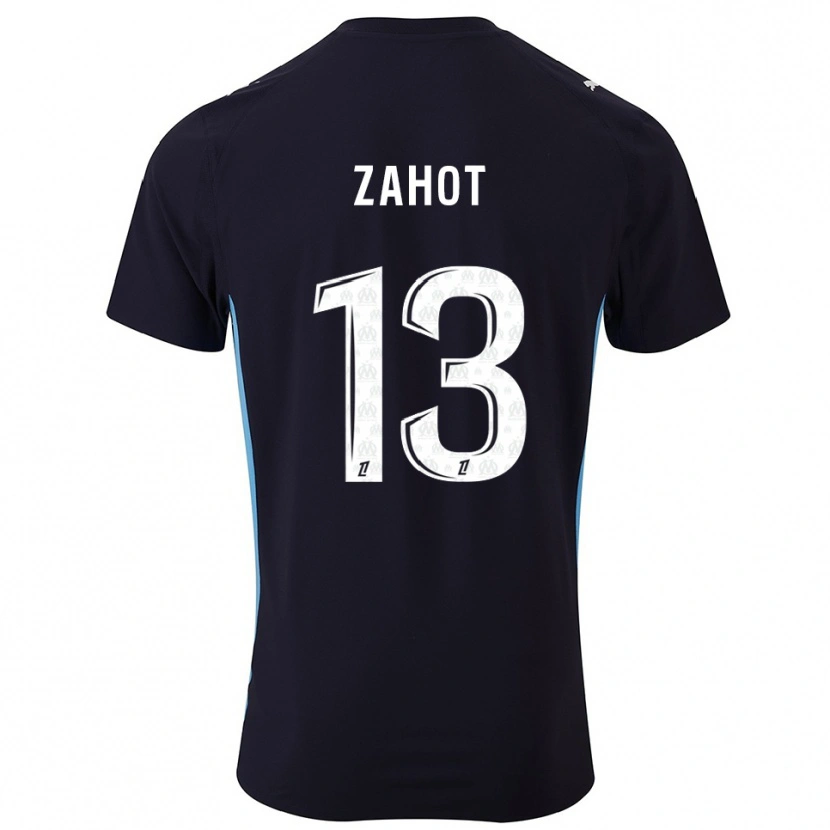 Danxen Dzieci Sarah Zahot #13 Czarno-Błękitny Wyjazdowa Koszulka 2025/26 Koszulki Klubowe