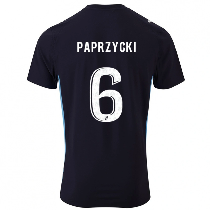 Danxen Dzieci Aurore Paprzycki #6 Czarno-Błękitny Wyjazdowa Koszulka 2025/26 Koszulki Klubowe