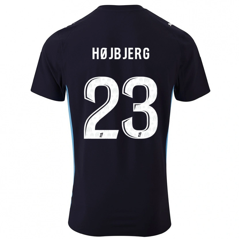 Danxen Dzieci Pierre-Emile Højbjerg #23 Czarno-Błękitny Wyjazdowa Koszulka 2025/26 Koszulki Klubowe