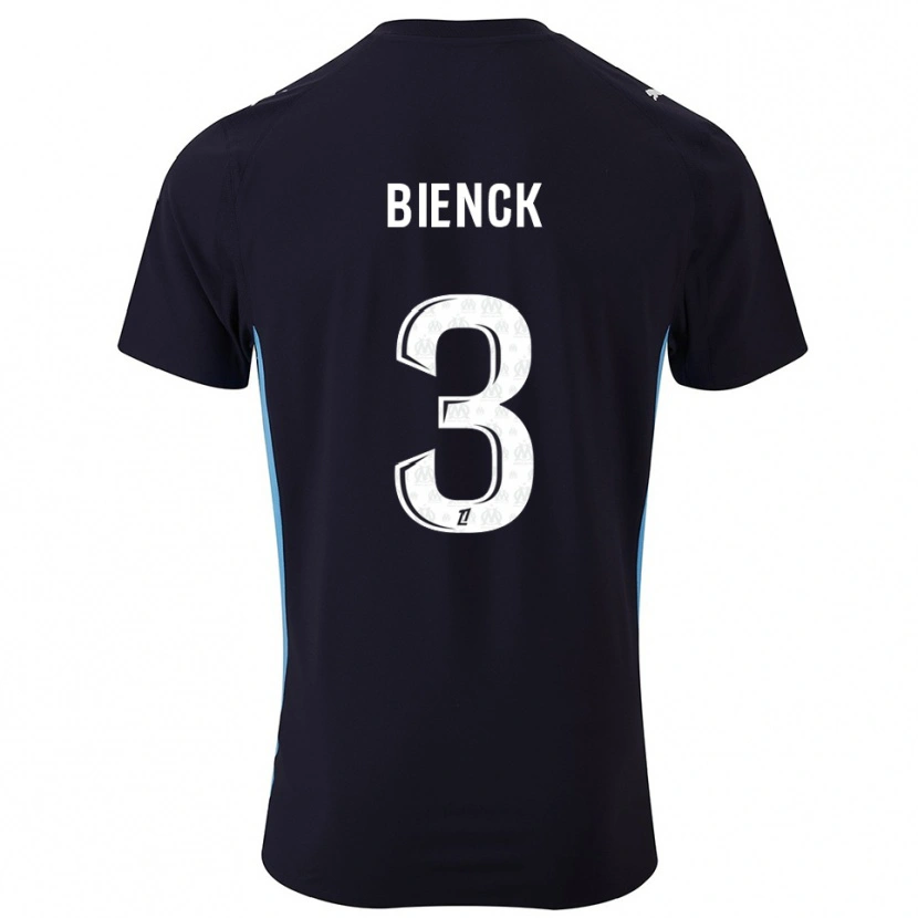 Danxen Dzieci Felix Bienck #3 Czarno-Błękitny Wyjazdowa Koszulka 2025/26 Koszulki Klubowe
