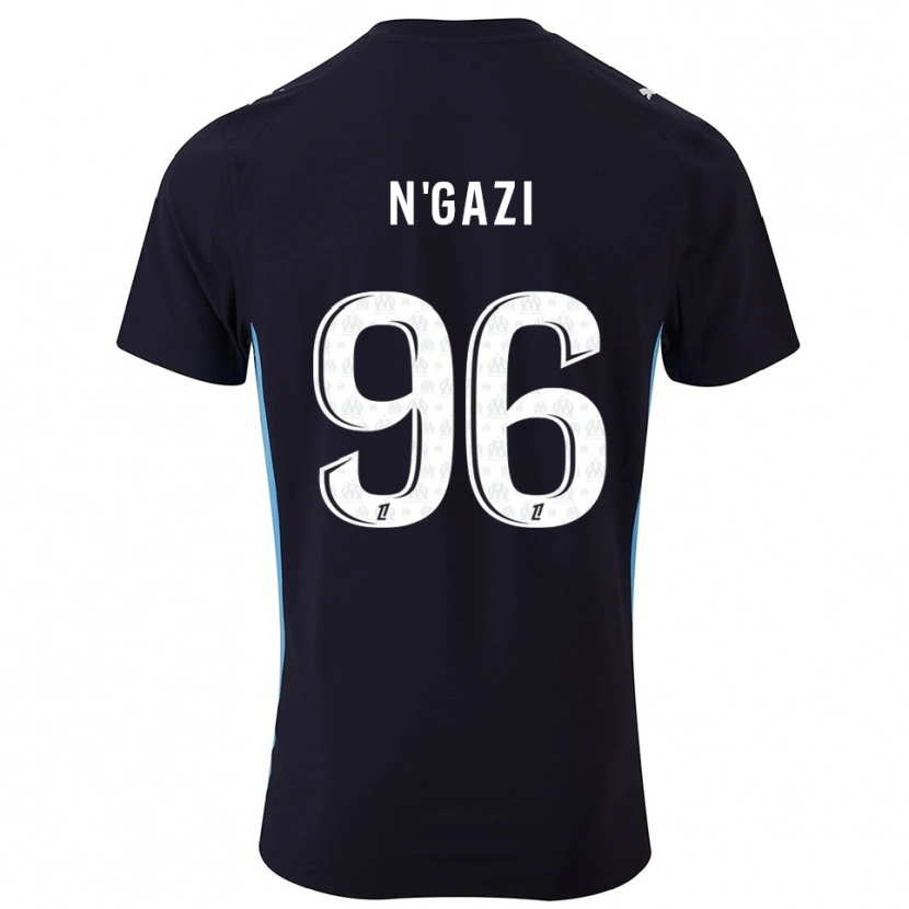 Danxen Dzieci Chloé N'gazi #96 Czarno-Błękitny Wyjazdowa Koszulka 2025/26 Koszulki Klubowe