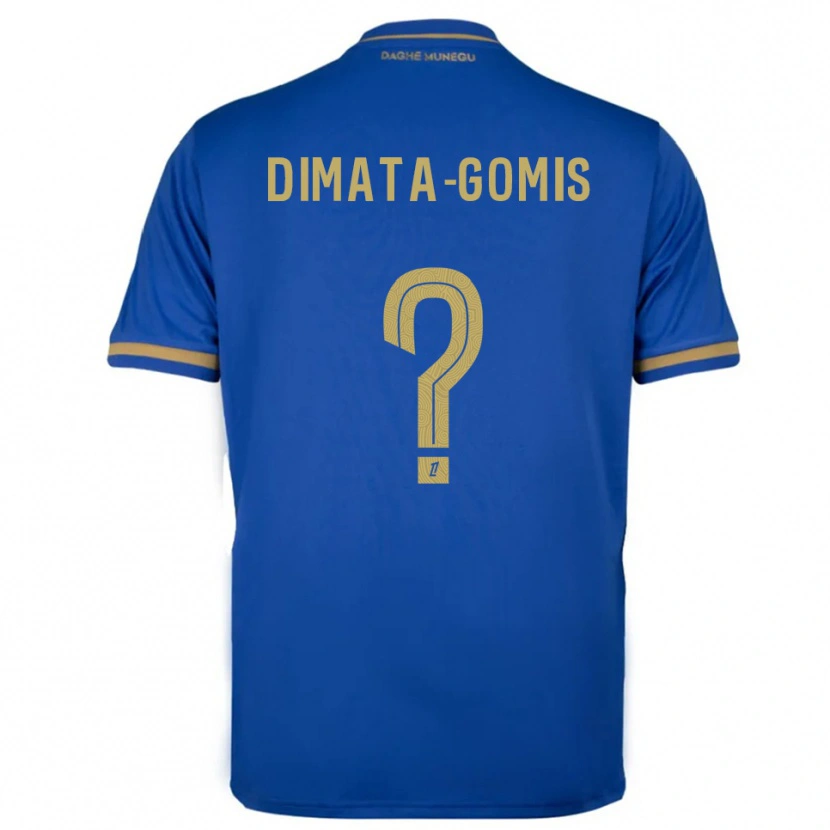 Danxen Dzieci Kamron Dimata-Gomis #0 Niebiesko-Złoty Wyjazdowa Koszulka 2025/26 Koszulki Klubowe