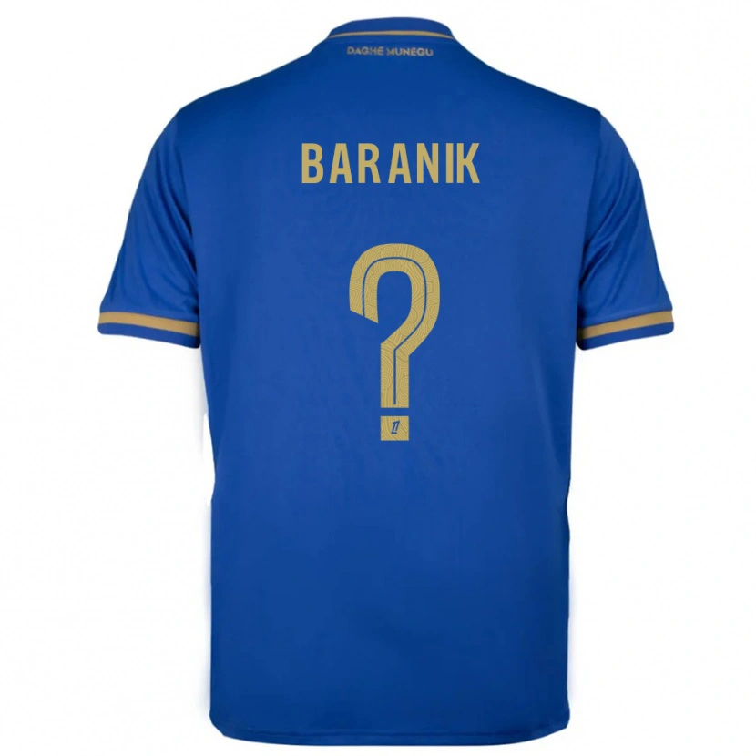 Danxen Dzieci Florian Baranik #0 Niebiesko-Złoty Wyjazdowa Koszulka 2025/26 Koszulki Klubowe