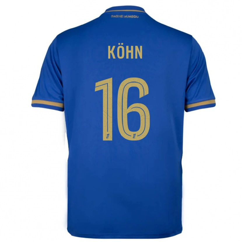 Danxen Dzieci Philipp Köhn #16 Niebiesko-Złoty Wyjazdowa Koszulka 2025/26 Koszulki Klubowe