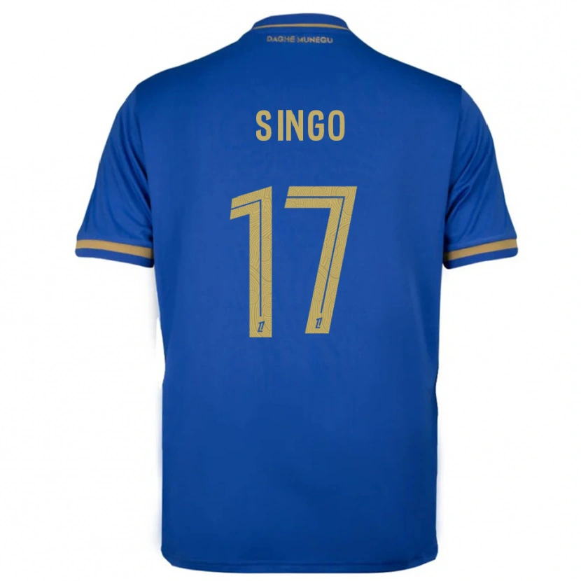 Danxen Dzieci Wilfried Singo #17 Niebiesko-Złoty Wyjazdowa Koszulka 2025/26 Koszulki Klubowe