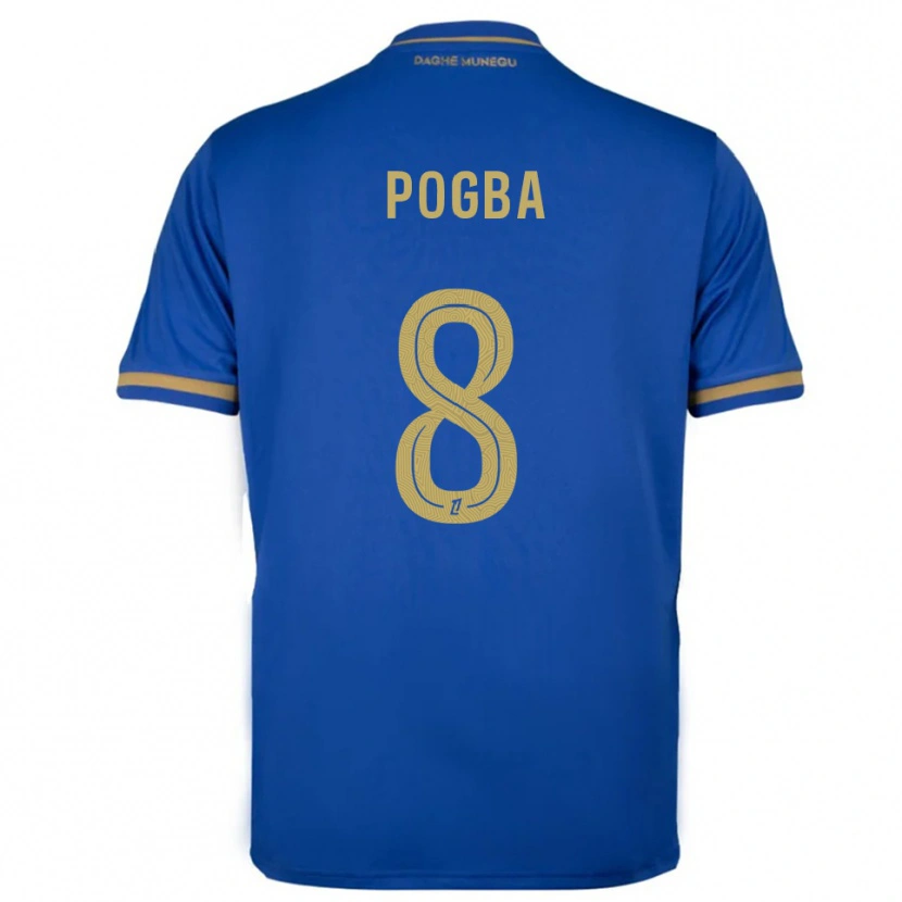 Danxen Dzieci Paul Pogba #8 Niebiesko-Złoty Wyjazdowa Koszulka 2025/26 Koszulki Klubowe