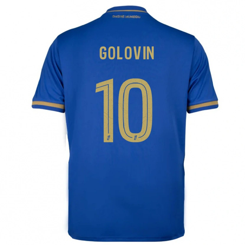 Danxen Dzieci Aleksandr Golovin #10 Niebiesko-Złoty Wyjazdowa Koszulka 2025/26 Koszulki Klubowe