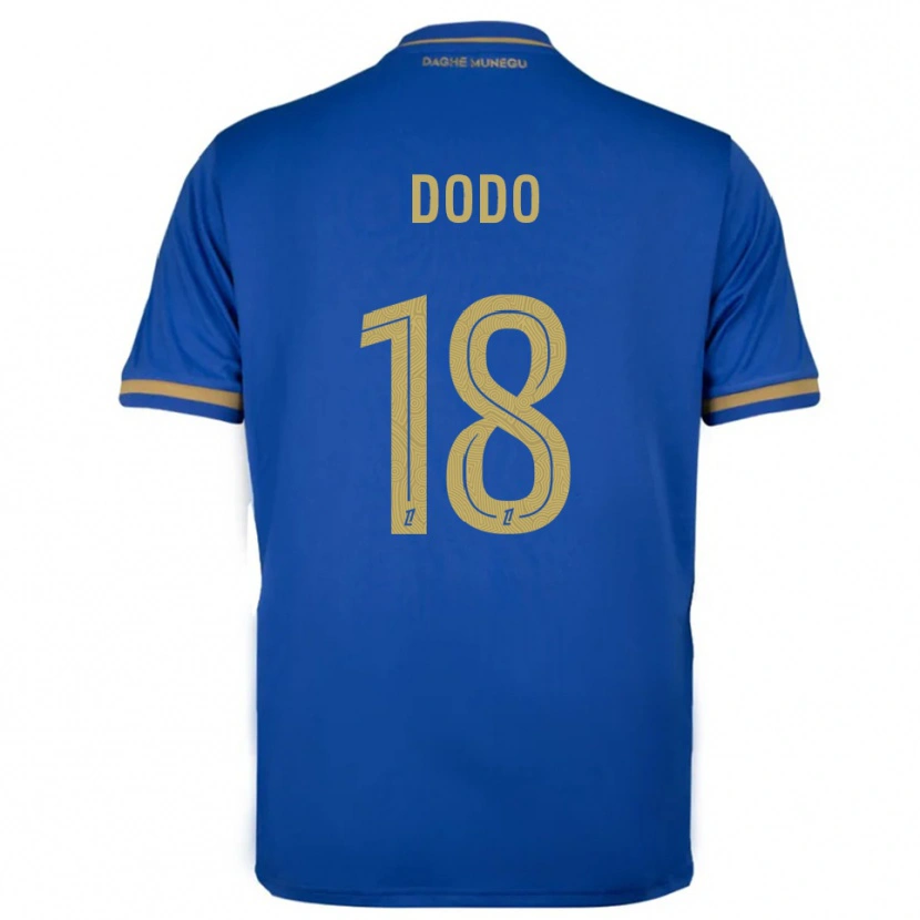 Danxen Dzieci Yannick Dodo #18 Niebiesko-Złoty Wyjazdowa Koszulka 2025/26 Koszulki Klubowe