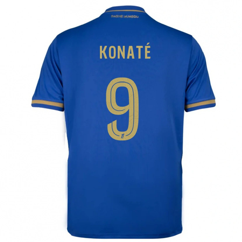 Danxen Dzieci Oumar Konaté #9 Niebiesko-Złoty Wyjazdowa Koszulka 2025/26 Koszulki Klubowe