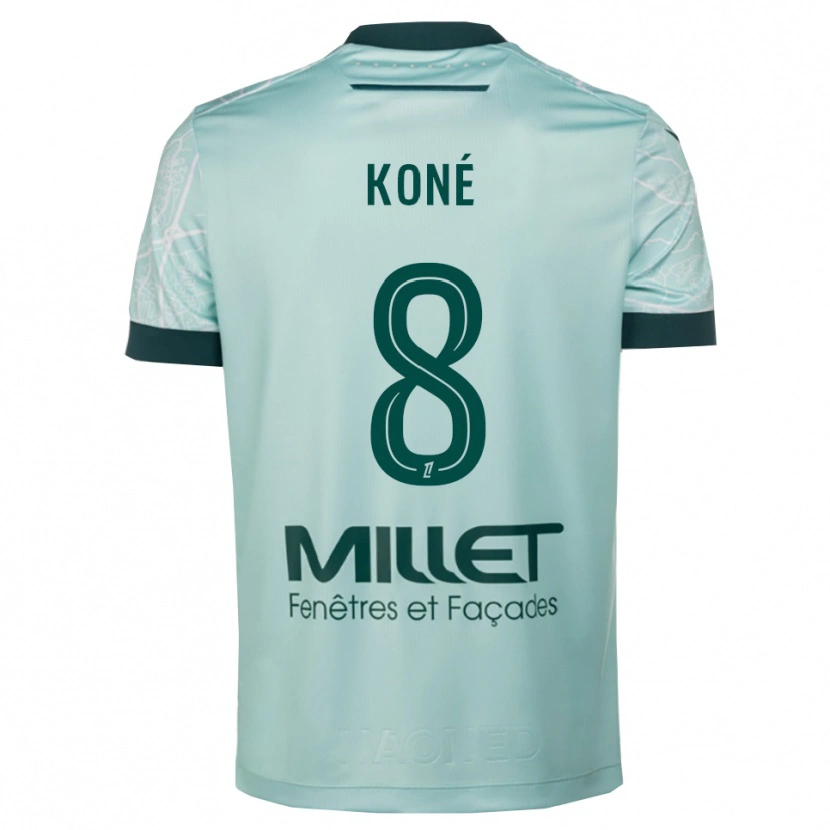 Danxen Dzieci Kassoum Koné #8 Zielono-Biały Wyjazdowa Koszulka 2025/26 Koszulki Klubowe