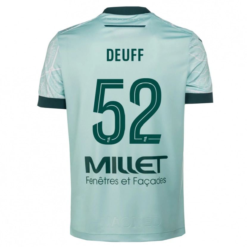 Danxen Dzieci Bahmed Deuff #52 Zielono-Biały Wyjazdowa Koszulka 2025/26 Koszulki Klubowe