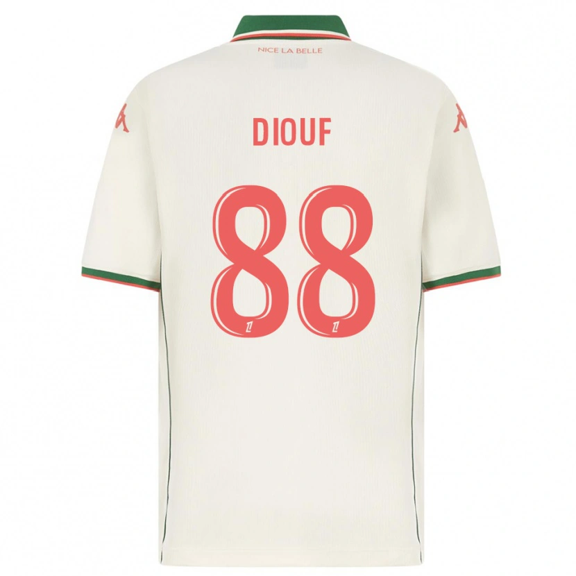 Danxen Dzieci Yehvann Diouf #88 Biało-Zielony Wyjazdowa Koszulka 2025/26 Koszulki Klubowe