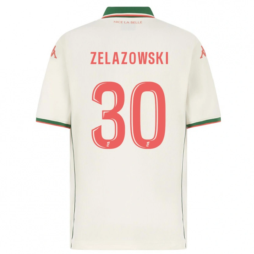 Danxen Dzieci Bartosz Zelazowski #30 Biało-Zielony Wyjazdowa Koszulka 2025/26 Koszulki Klubowe