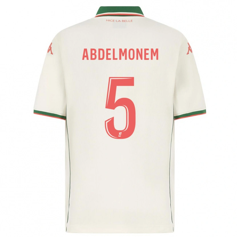 Danxen Dzieci Mohamed Abdelmonem #5 Biało-Zielony Wyjazdowa Koszulka 2025/26 Koszulki Klubowe