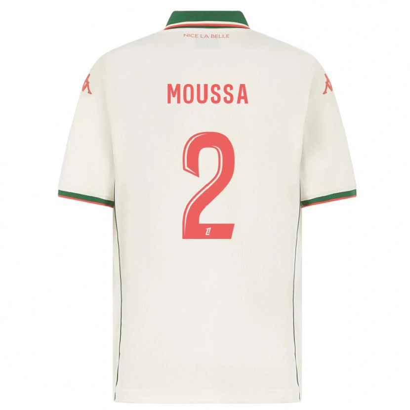 Danxen Dzieci Mounir Moussa #2 Biało-Zielony Wyjazdowa Koszulka 2025/26 Koszulki Klubowe