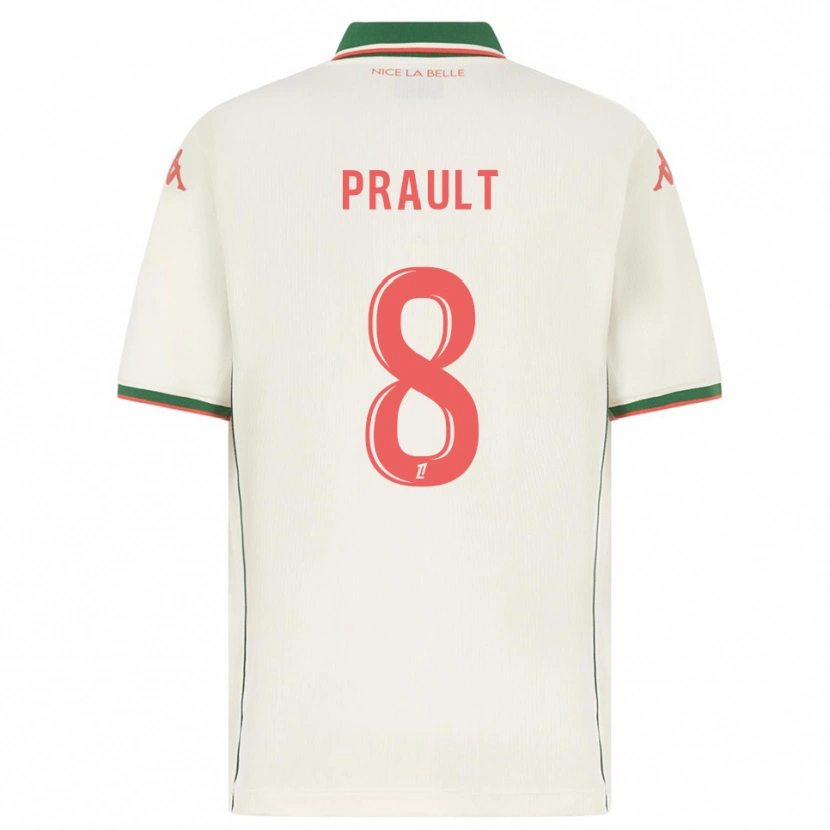 Danxen Dzieci Jade Prault #8 Biało-Zielony Wyjazdowa Koszulka 2025/26 Koszulki Klubowe
