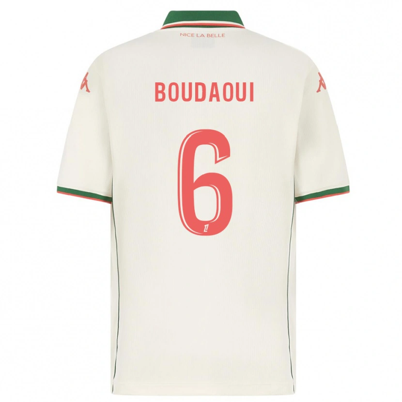 Danxen Dzieci Hicham Boudaoui #6 Biało-Zielony Wyjazdowa Koszulka 2025/26 Koszulki Klubowe