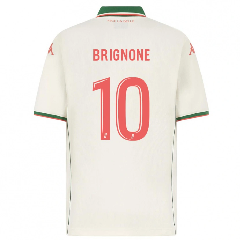 Danxen Dzieci Millan Brignone #10 Biało-Zielony Wyjazdowa Koszulka 2025/26 Koszulki Klubowe