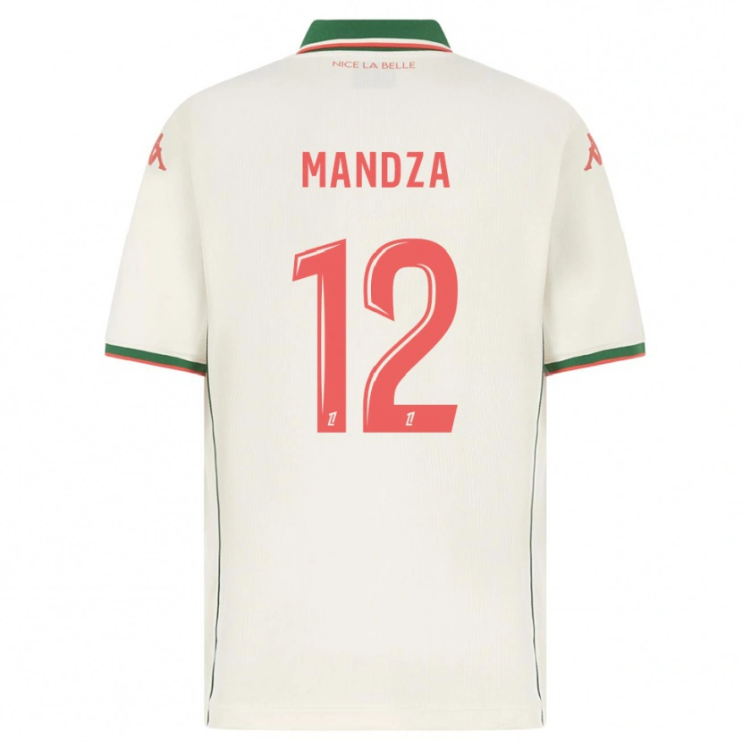Danxen Dzieci Xavier Mandza #12 Biało-Zielony Wyjazdowa Koszulka 2025/26 Koszulki Klubowe