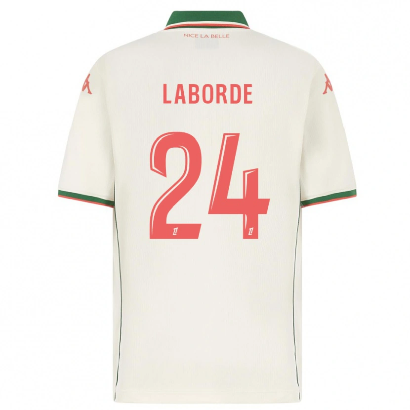 Danxen Dzieci Gaëtan Laborde #24 Biało-Zielony Wyjazdowa Koszulka 2025/26 Koszulki Klubowe