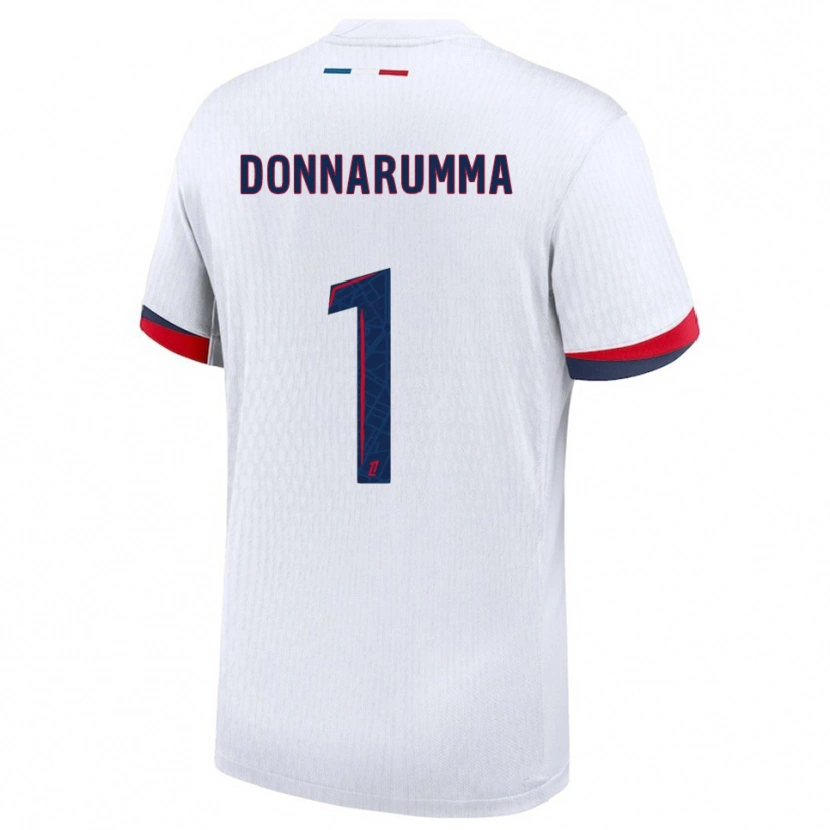 Danxen Dzieci Gianluigi Donnarumma #1 Biało-Czerwony Wyjazdowa Koszulka 2025/26 Koszulki Klubowe