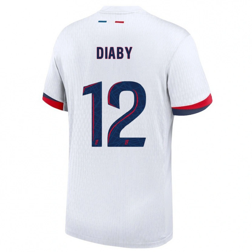 Danxen Dzieci Ibrahima Diaby #12 Biało-Czerwony Wyjazdowa Koszulka 2025/26 Koszulki Klubowe