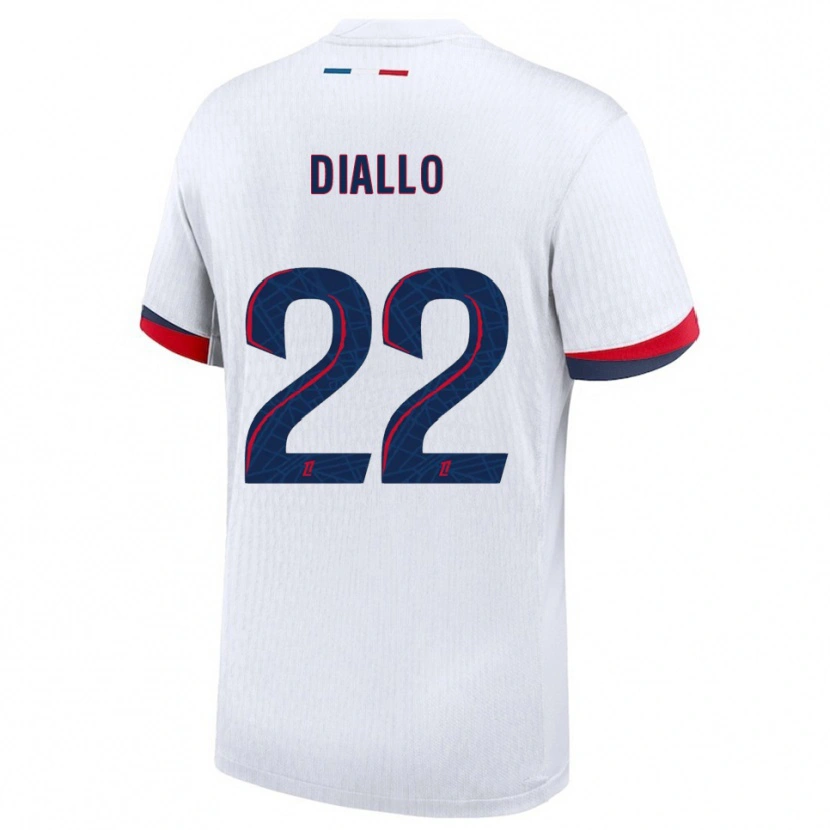 Danxen Dzieci Abdou Diallo #22 Biało-Czerwony Wyjazdowa Koszulka 2025/26 Koszulki Klubowe