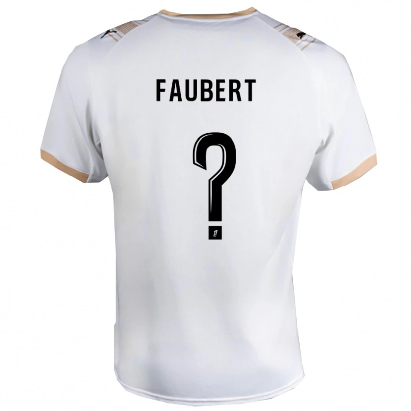 Danxen Dzieci Noam Faubert #0 Biało-Czarny Wyjazdowa Koszulka 2025/26 Koszulki Klubowe
