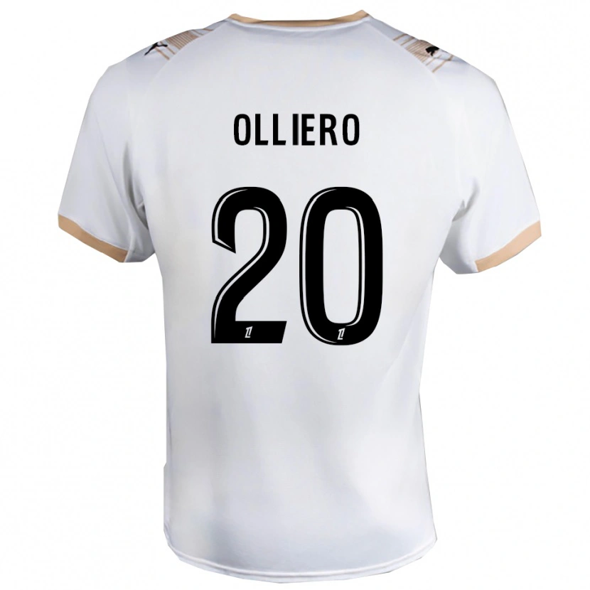 Danxen Dzieci Alexandre Olliero #20 Biało-Czarny Wyjazdowa Koszulka 2025/26 Koszulki Klubowe