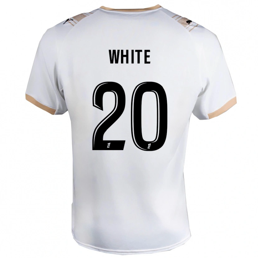 Danxen Dzieci Morgan White #20 Biało-Czarny Wyjazdowa Koszulka 2025/26 Koszulki Klubowe