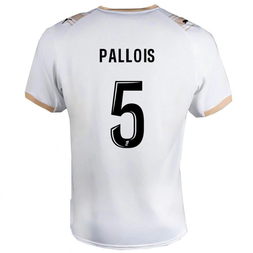 Danxen Dzieci Nicolas Pallois #5 Biało-Czarny Wyjazdowa Koszulka 2025/26 Koszulki Klubowe