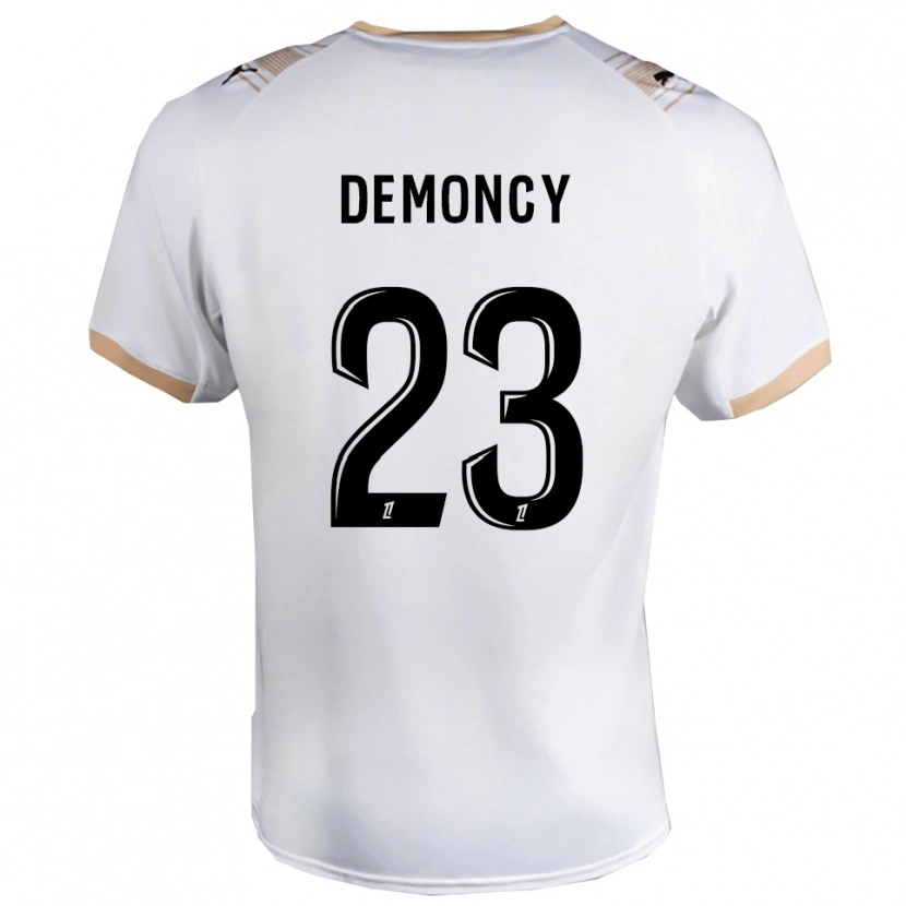 Danxen Dzieci Yohan Demoncy #23 Biało-Czarny Wyjazdowa Koszulka 2025/26 Koszulki Klubowe