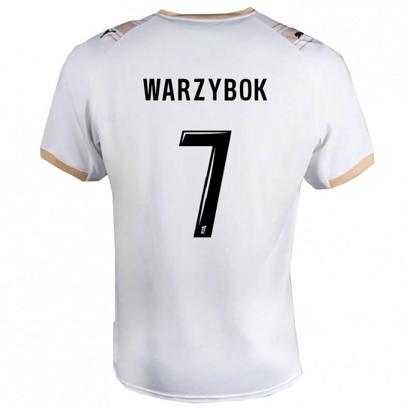 Danxen Dzieci Olivier Warzybok #7 Biało-Czarny Wyjazdowa Koszulka 2025/26 Koszulki Klubowe
