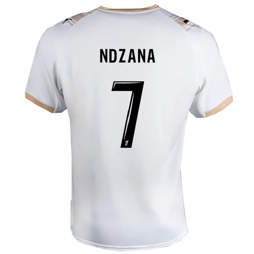 Danxen Dzieci Colette Ndzana #7 Biało-Czarny Wyjazdowa Koszulka 2025/26 Koszulki Klubowe