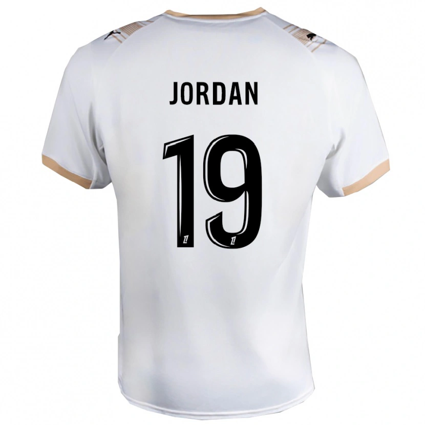 Danxen Dzieci Jordan #19 Biało-Czarny Wyjazdowa Koszulka 2025/26 Koszulki Klubowe