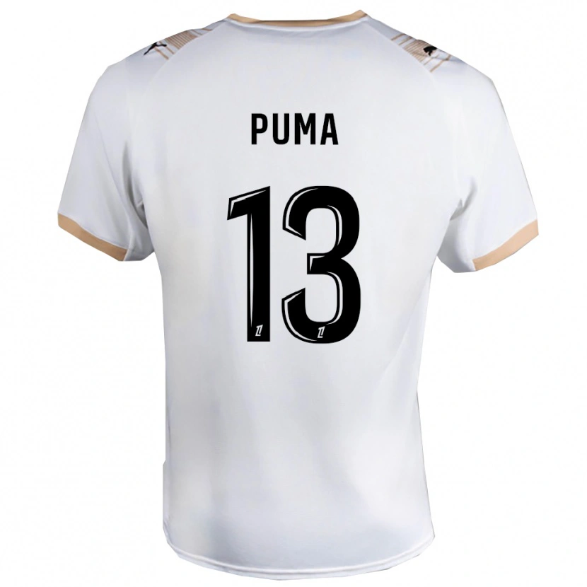 Danxen Dzieci Isaac Puma #13 Biało-Czarny Wyjazdowa Koszulka 2025/26 Koszulki Klubowe