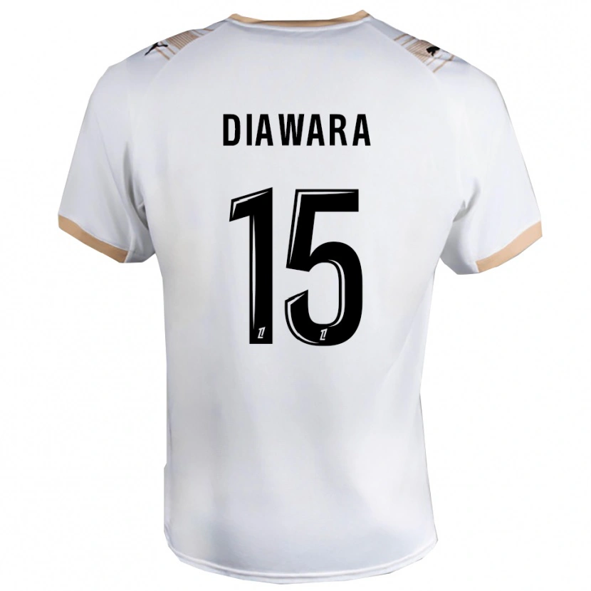 Danxen Dzieci Lamine Diawara #15 Biało-Czarny Wyjazdowa Koszulka 2025/26 Koszulki Klubowe