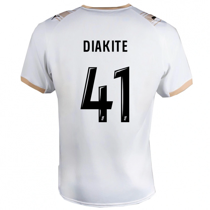 Danxen Dzieci Ibrahim Diakité #41 Biało-Czarny Wyjazdowa Koszulka 2025/26 Koszulki Klubowe