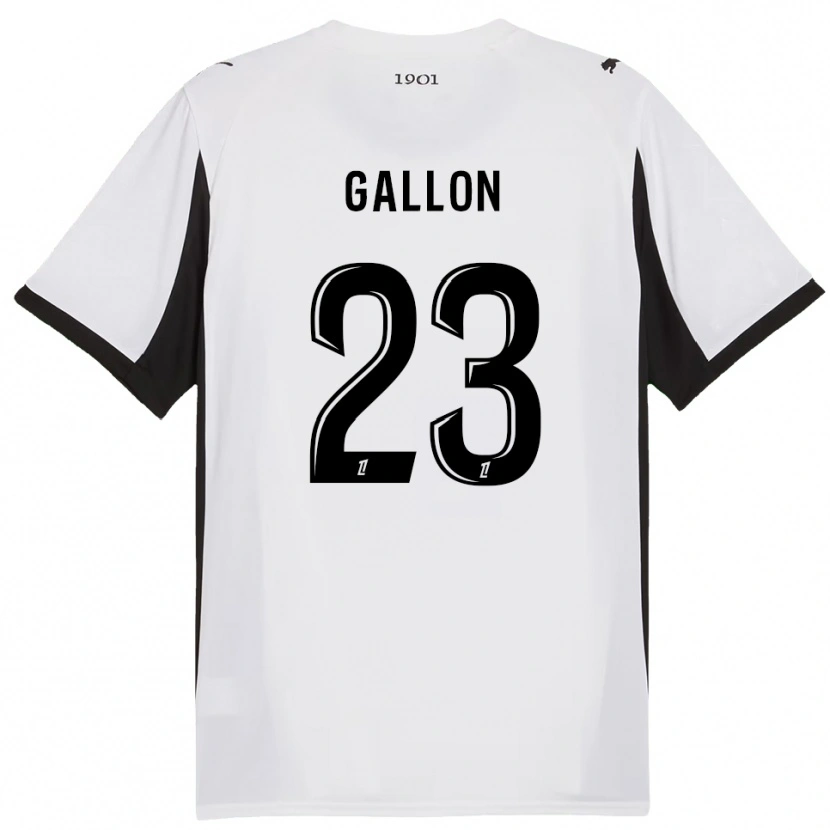 Danxen Dzieci Gauthier Gallon #23 Biało-Czarny Wyjazdowa Koszulka 2025/26 Koszulki Klubowe