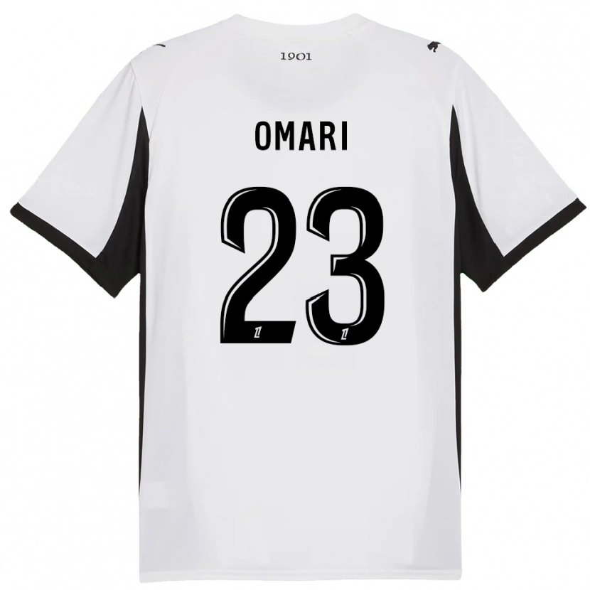Danxen Dzieci Warmed Omari #23 Biało-Czarny Wyjazdowa Koszulka 2025/26 Koszulki Klubowe