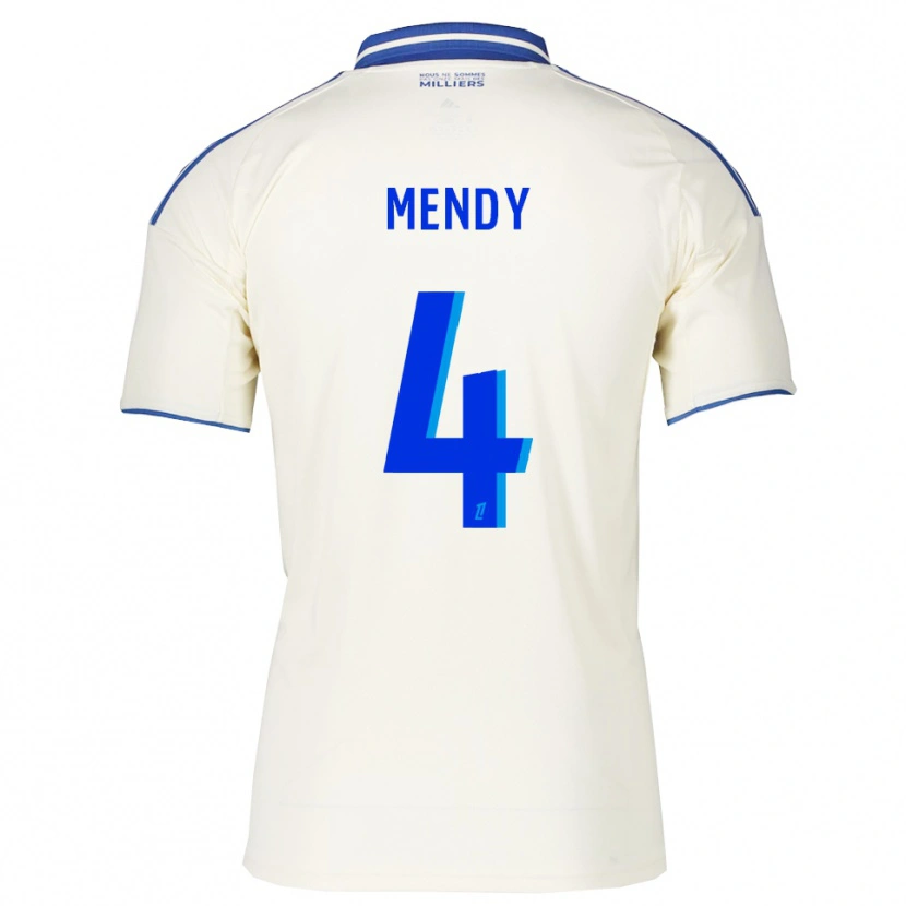 Danxen Dzieci François Mendy #4 Szampańsko-Niebieski Wyjazdowa Koszulka 2025/26 Koszulki Klubowe