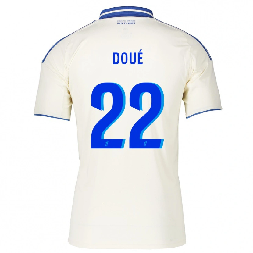Danxen Dzieci Guéla Doué #22 Szampańsko-Niebieski Wyjazdowa Koszulka 2025/26 Koszulki Klubowe