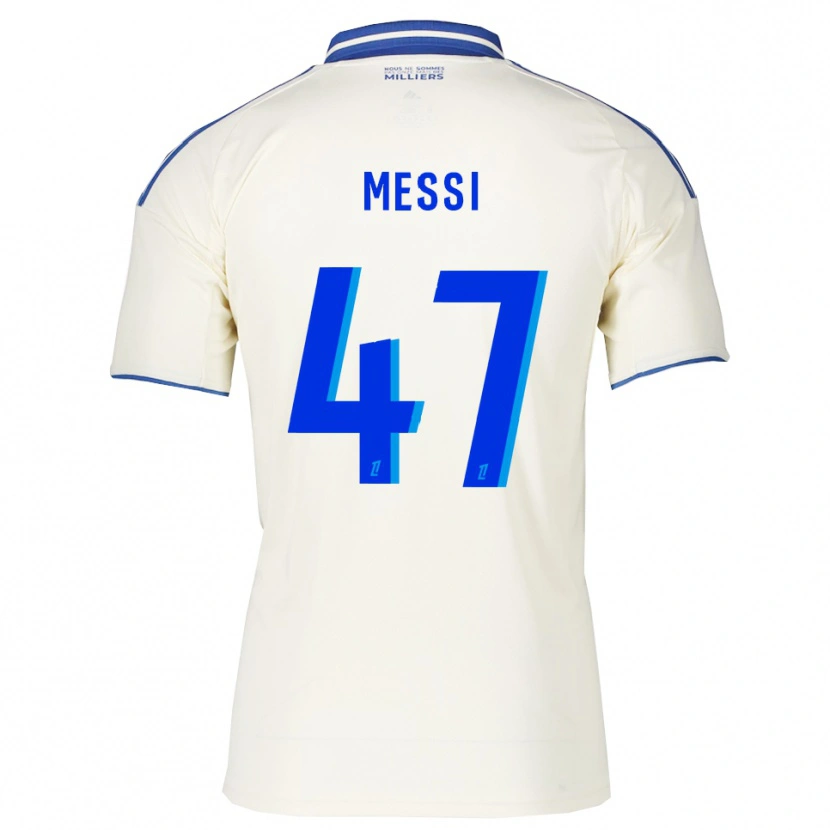 Danxen Dzieci Rayane Messi #47 Szampańsko-Niebieski Wyjazdowa Koszulka 2025/26 Koszulki Klubowe