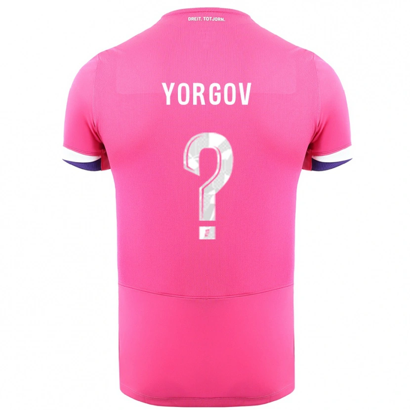 Danxen Dzieci Aleksandar Yorgov #0 Różowo-Biały Wyjazdowa Koszulka 2025/26 Koszulki Klubowe