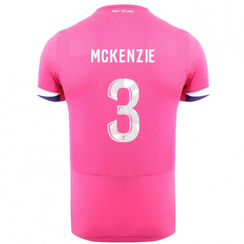 Danxen Dzieci Mark Mckenzie #3 Różowo-Biały Wyjazdowa Koszulka 2025/26 Koszulki Klubowe