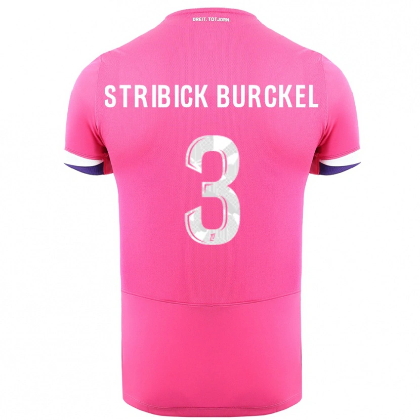 Danxen Dzieci Laetitia Stribick-Burckel #3 Różowo-Biały Wyjazdowa Koszulka 2025/26 Koszulki Klubowe