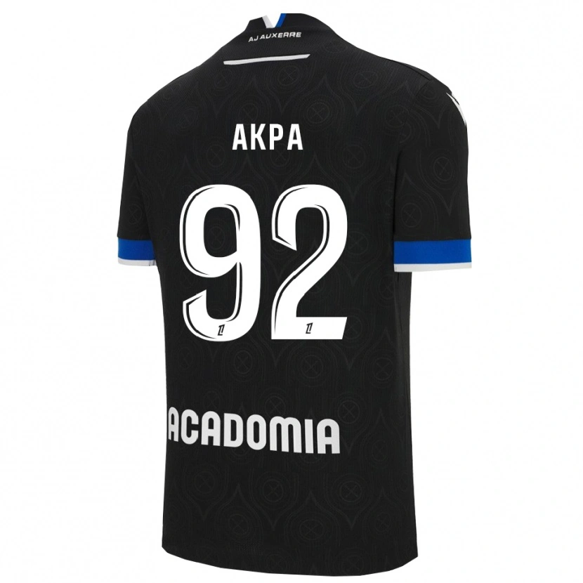 Danxen Dzieci Clément Akpa #92 Czarno-Biały Wyjazdowa Koszulka 2025/26 Koszulki Klubowe